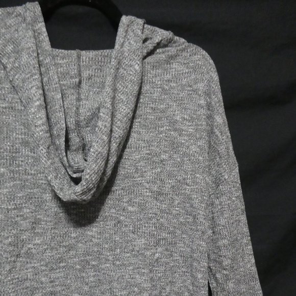 GEORGE | xs | Hooded Charcoal Open Front Long Sleeve Cardigan / Shrug | GUC - Picture 12 of 15